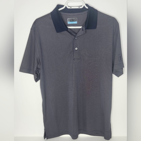 PGA TOUR men's polo shirt, blueish/purple size Medium - Picture 7 of 7